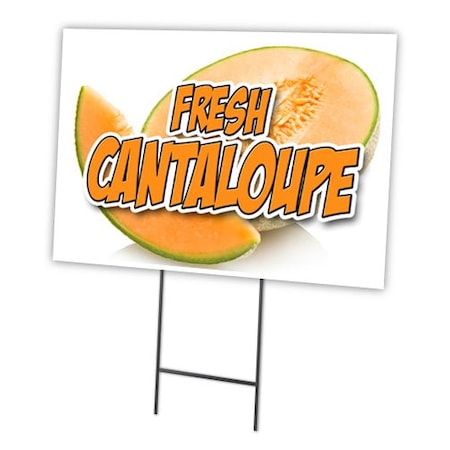 Signmission Fresh Cantaloupe Yard Sign & Stake outdoor plastic coroplast window, C-1216-DS-Fresh Cantaloupe C-1216-DS-Fresh Cantaloupe